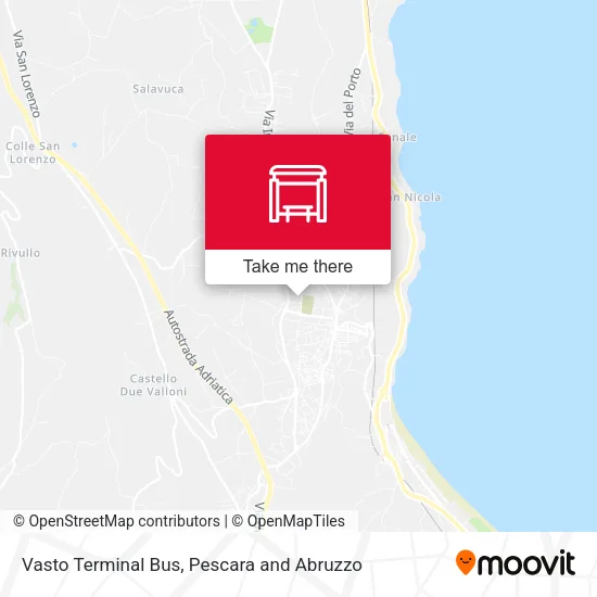 Vasto Terminal Bus map