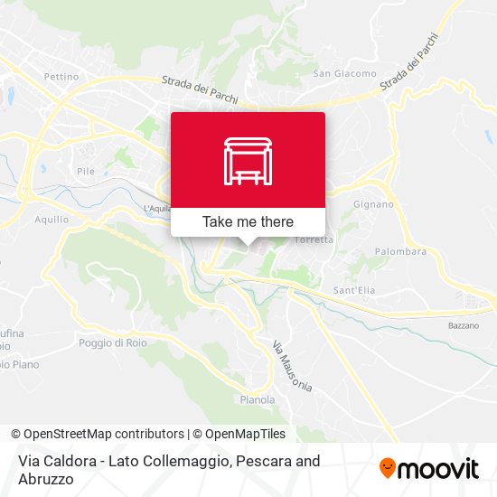 Via Caldora - Lato Collemaggio map