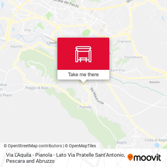 Via L'Aquila - Pianola - Lato Via Pratelle Sant'Antonio map