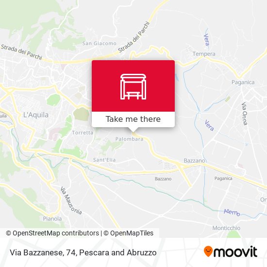 Via Bazzanese, 74 map