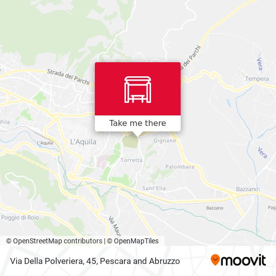 Via Della Polveriera, 45 map