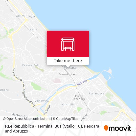P.Le Repubblica - Terminal Bus (Stallo 10) map
