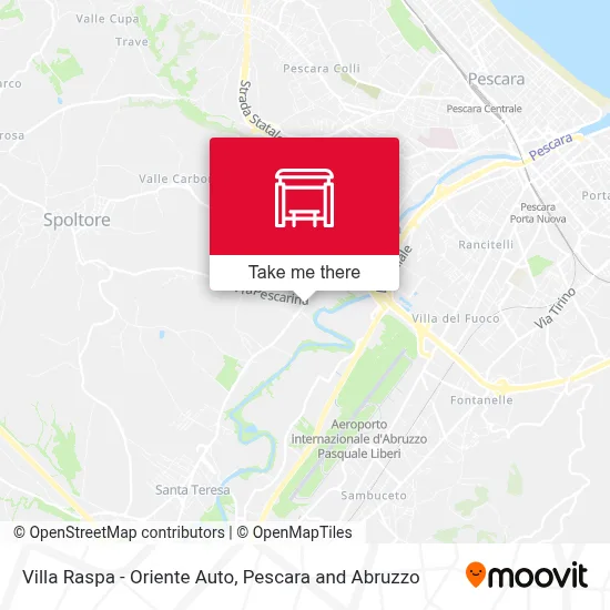 Villa Raspa - Oriente Auto map