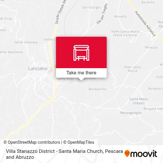 Villa Stanazzo District - Santa Maria Church map