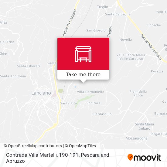 Contrada Villa Martelli, 190-191 map