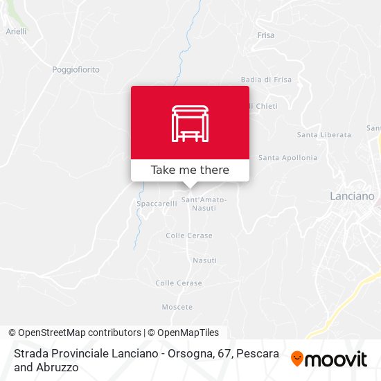 Strada Provinciale Lanciano - Orsogna, 67 map
