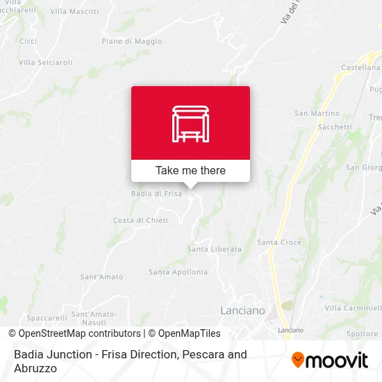 Badia Junction - Frisa Direction map