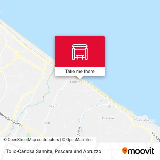 Tollo-Canosa Sannita map