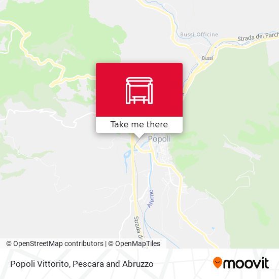 Popoli Vittorito map