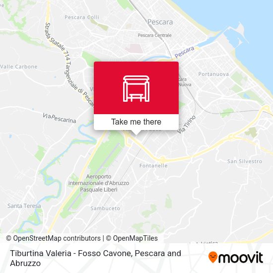 Tiburtina Valeria - Fosso Cavone map