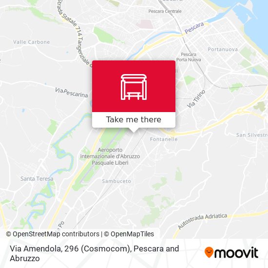 Via Amendola, 296 (Cosmocom) map