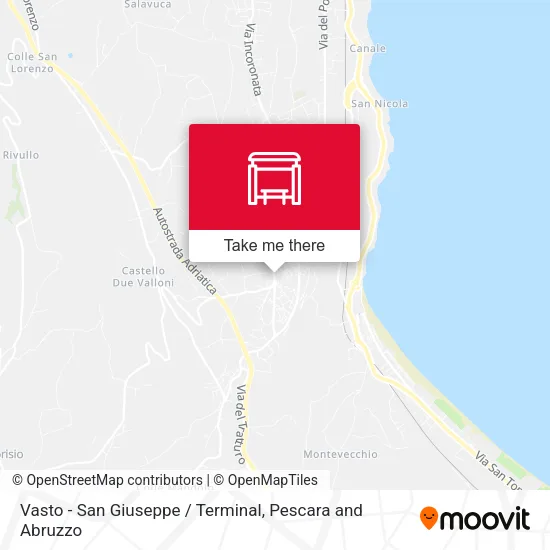 Vasto - San Giuseppe / Terminal map