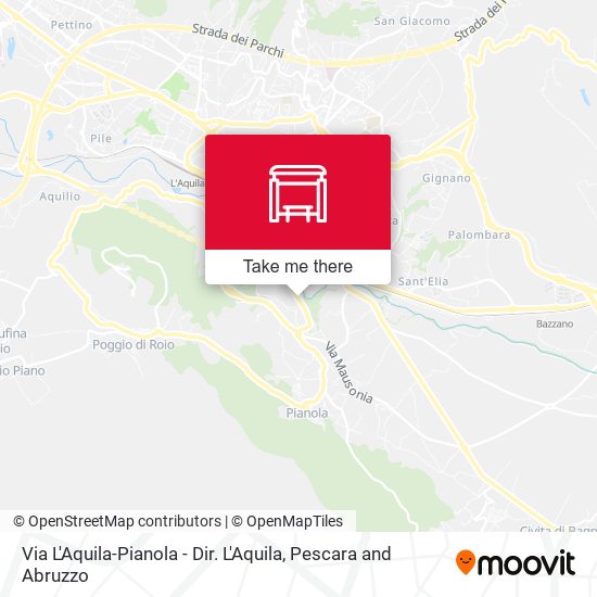 Via L'Aquila-Pianola - Dir. L'Aquila map