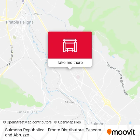 Sulmona Repubblica - Facing Gas Station map