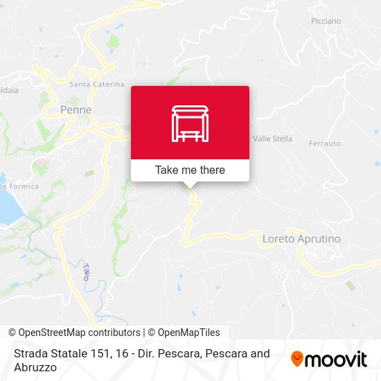 Strada Statale 151, 16 - Dir. Pescara map