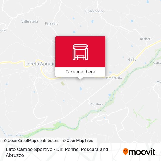 Lato Campo Sportivo - Dir. Penne map