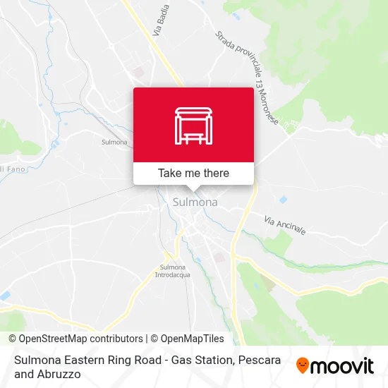 Sulmona Eastern Ring Road - Gas Station map
