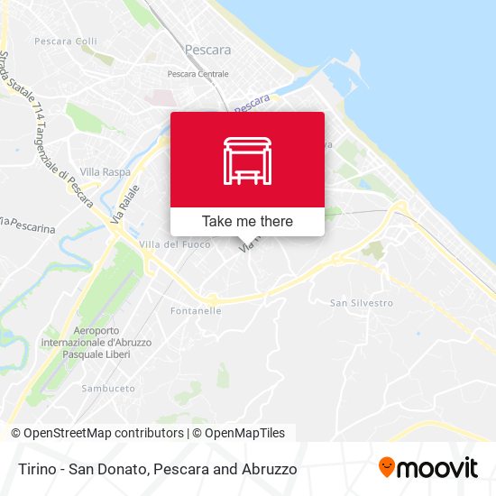 Tirino - San Donato map