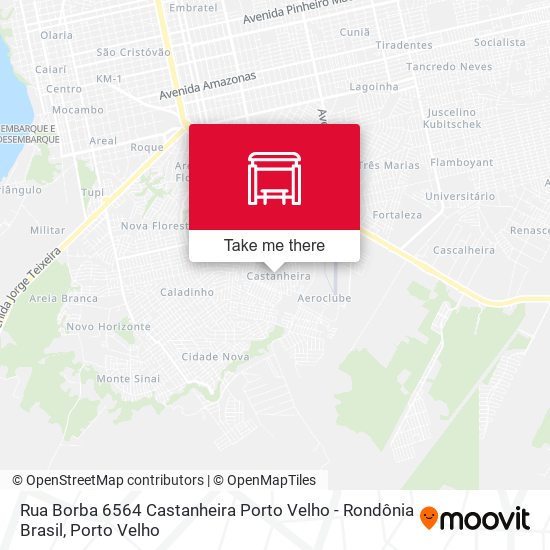 Mapa Rua Borba 6564 Castanheira Porto Velho - Rondônia Brasil