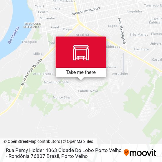 Mapa Rua Percy Holder 4063 Cidade Do Lobo Porto Velho - Rondônia 76807 Brasil