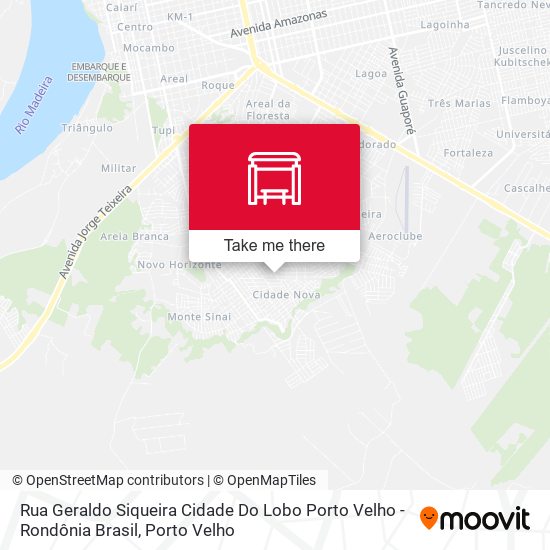 Mapa Rua Geraldo Siqueira Cidade Do Lobo Porto Velho - Rondônia Brasil