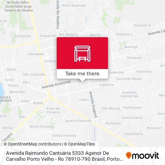 Mapa Avenida Raimundo Cantuária 5333 Agenor De Carvalho Porto Velho - Ro 78910-790 Brasil