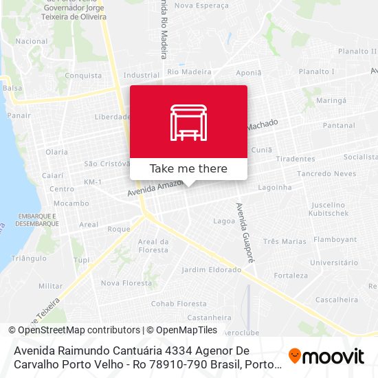 Mapa Avenida Raimundo Cantuária 4334 Agenor De Carvalho Porto Velho - Ro 78910-790 Brasil