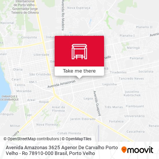 Avenida Amazonas 3625 Agenor De Carvalho Porto Velho - Ro 78910-000 Brasil map
