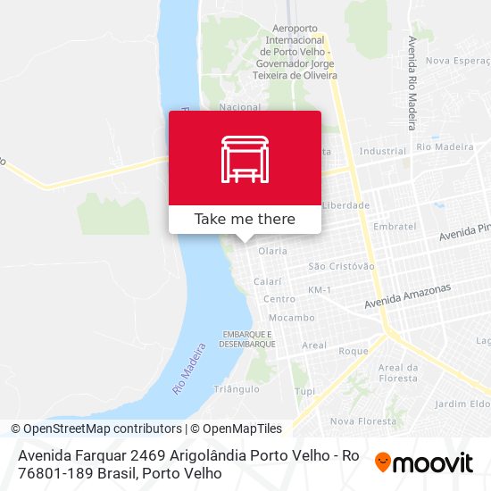 Mapa Avenida Farquar 2469 Arigolândia Porto Velho - Ro 76801-189 Brasil