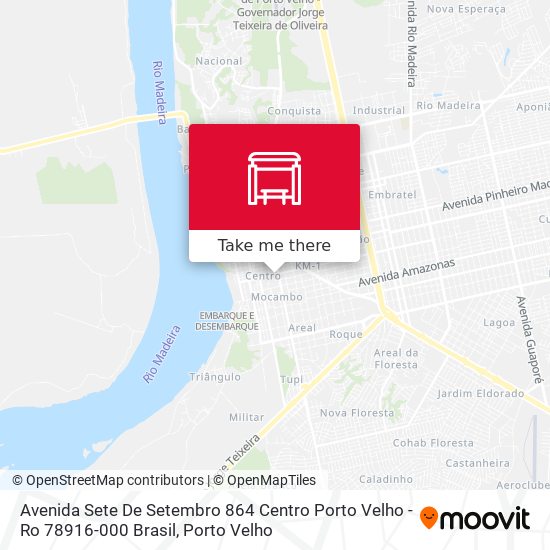 Mapa Avenida Sete De Setembro 864 Centro Porto Velho - Ro 78916-000 Brasil