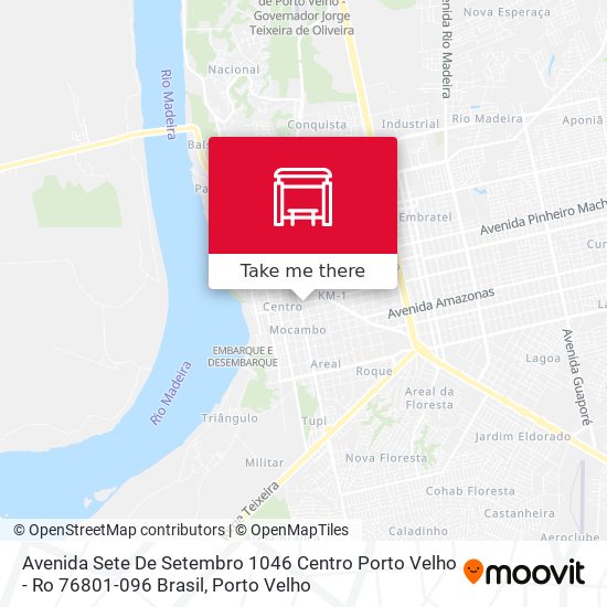 Mapa Avenida Sete De Setembro 1046 Centro Porto Velho - Ro 76801-096 Brasil