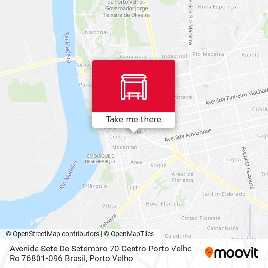 Mapa Avenida Sete De Setembro 70 Centro Porto Velho - Ro 76801-096 Brasil