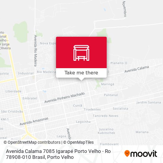 Mapa Avenida Calama 7085 Igarapé Porto Velho - Ro 78908-010 Brasil