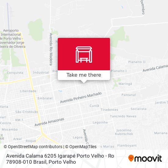 Mapa Avenida Calama 6205 Igarapé Porto Velho - Ro 78908-010 Brasil