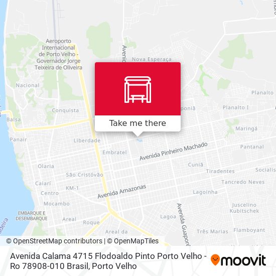 Mapa Avenida Calama 4715 Flodoaldo Pinto Porto Velho - Ro 78908-010 Brasil