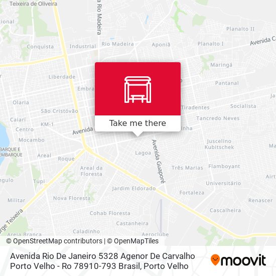 Mapa Avenida Rio De Janeiro 5328 Agenor De Carvalho Porto Velho - Ro 78910-793 Brasil