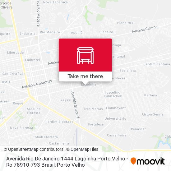 Mapa Avenida Rio De Janeiro 1444 Lagoinha Porto Velho - Ro 78910-793 Brasil