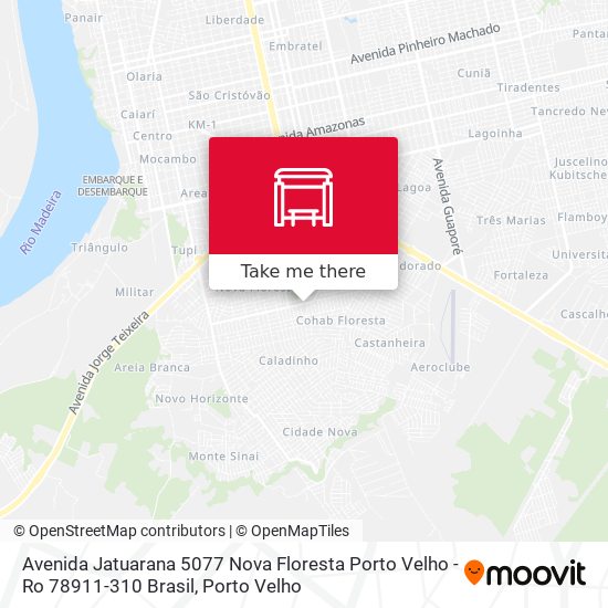 Mapa Avenida Jatuarana 5077 Nova Floresta Porto Velho - Ro 78911-310 Brasil