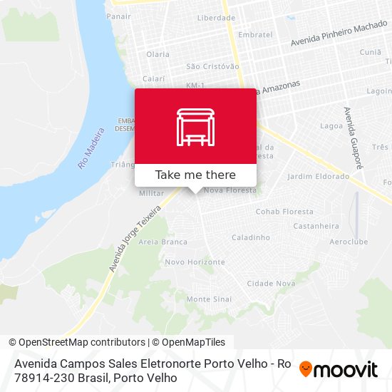 Mapa Avenida Campos Sales Eletronorte Porto Velho - Ro 78914-230 Brasil