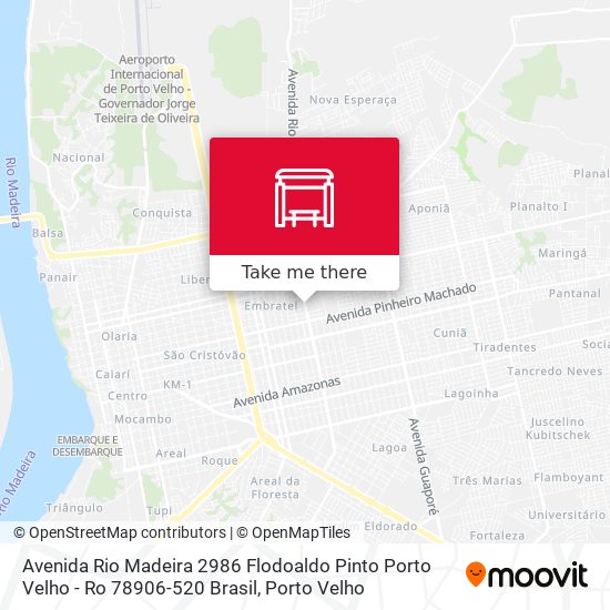 Mapa Avenida Rio Madeira 2986 Flodoaldo Pinto Porto Velho - Ro 78906-520 Brasil