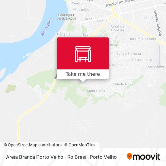 Mapa Areia Branca Porto Velho - Ro Brasil