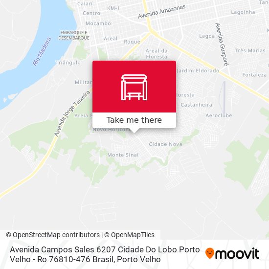 Mapa Avenida Campos Sales 6207 Cidade Do Lobo Porto Velho - Ro 76810-476 Brasil