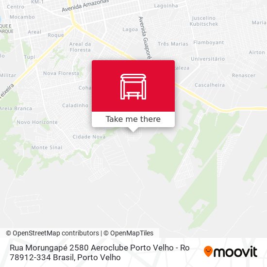 Mapa Rua Morungapé 2580 Aeroclube Porto Velho - Ro 78912-334 Brasil