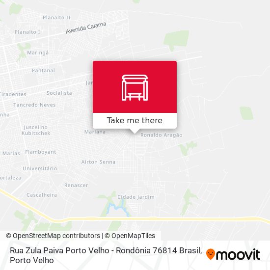 Mapa Rua Zula Paiva Porto Velho - Rondônia 76814 Brasil