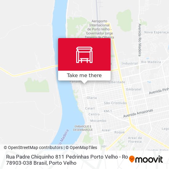 Mapa Rua Padre Chiquinho 811 Pedrinhas Porto Velho - Ro 78903-038 Brasil