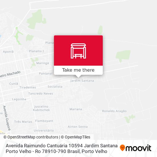 Mapa Avenida Raimundo Cantuária 10594 Jardim Santana Porto Velho - Ro 78910-790 Brasil