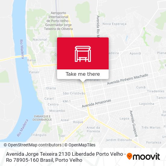 Mapa Avenida Jorge Teixeira 2130 Liberdade Porto Velho - Ro 78905-160 Brasil