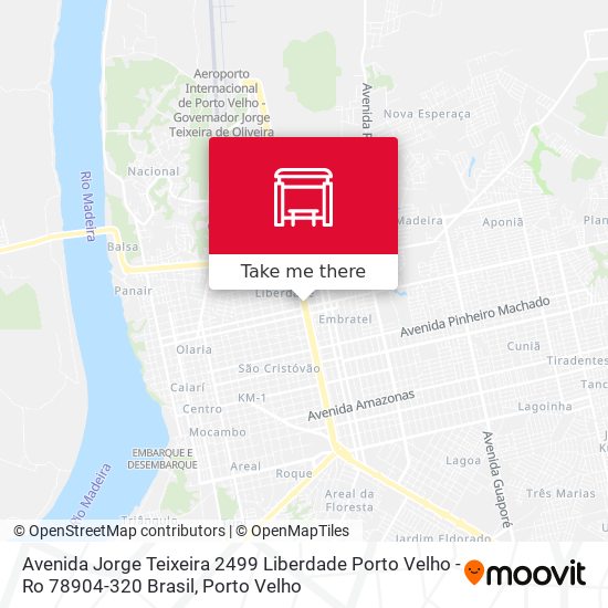 Mapa Avenida Jorge Teixeira 2499 Liberdade Porto Velho - Ro 78904-320 Brasil