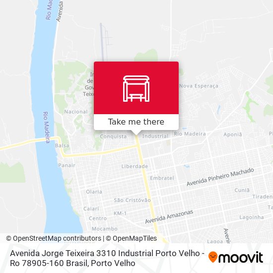 Mapa Avenida Jorge Teixeira 3310 Industrial Porto Velho - Ro 78905-160 Brasil