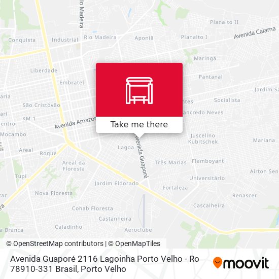 Mapa Avenida Guaporé 2116 Lagoinha Porto Velho - Ro 78910-331 Brasil